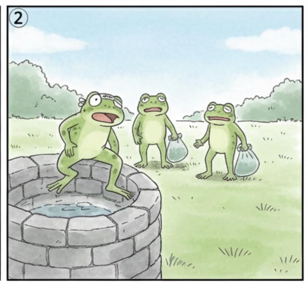 外で清掃する人々